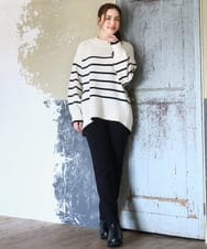 OLFAD09079 eur3(エウルキューブ) 【大きいサイズ】ラグランスリーブゆるシルエットニット アイボリー(80)