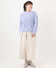 OLFAD10099 eur3(エウルキューブ) 【大きいサイズ】ミックスカラーラメニット ライトブルー(50)