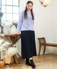 OLFAD10099 eur3(エウルキューブ) 【大きいサイズ】ミックスカラーラメニット ライトブルー(50)