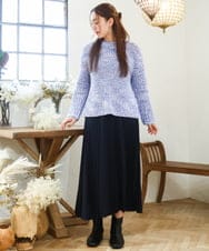 OLFAD10099 eur3(エウルキューブ) 【大きいサイズ】ミックスカラーラメニット ライトブルー(50)