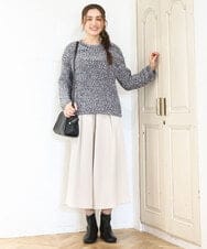 OLFAD10099 eur3(エウルキューブ) 【大きいサイズ】ミックスカラーラメニット ダークグレー(93)