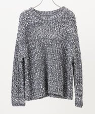 OLFAD10099 eur3(エウルキューブ) 【大きいサイズ】ミックスカラーラメニット ダークグレー(93)