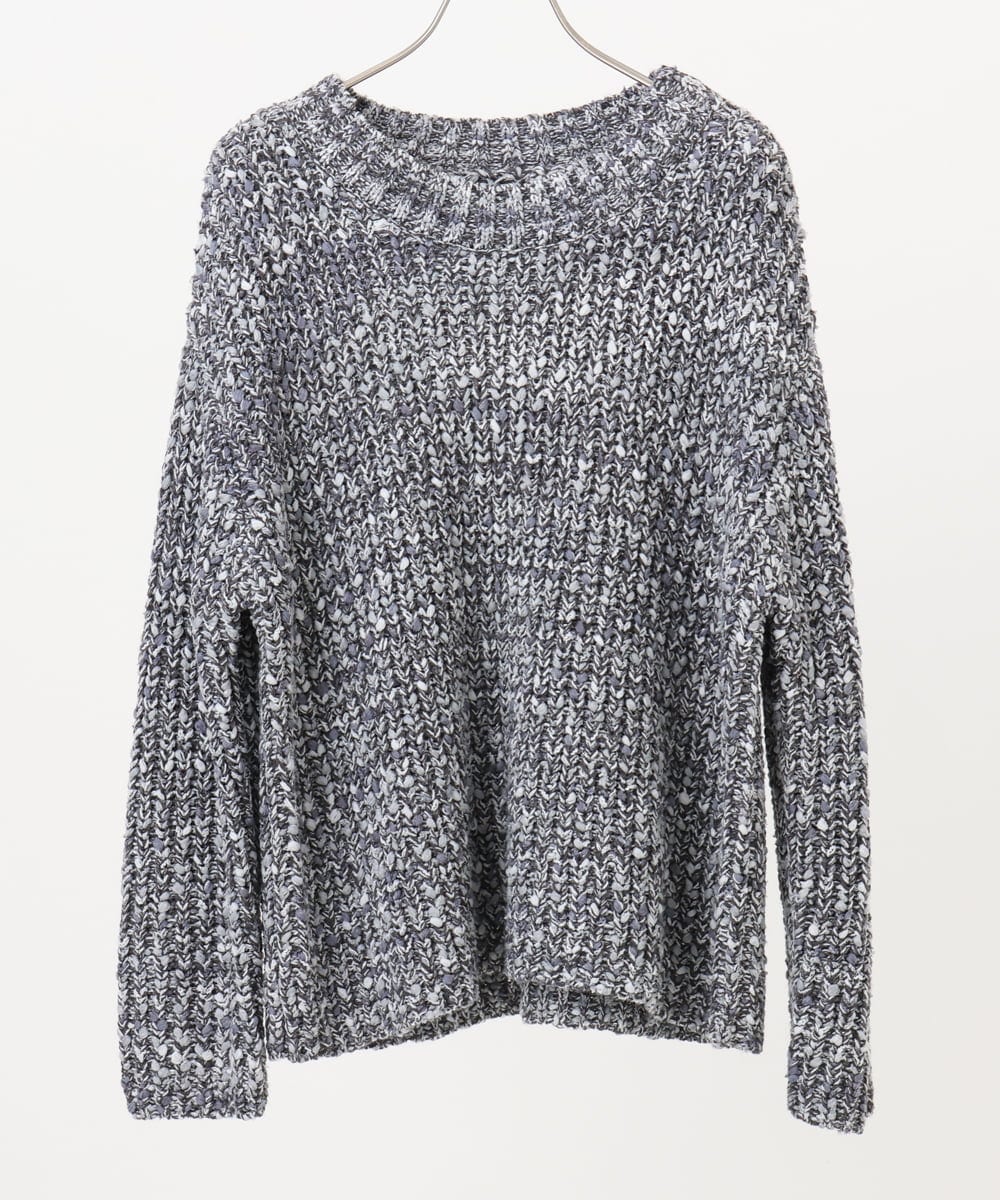 OLFAD10099 eur3(エウルキューブ) 【大きいサイズ】ミックスカラーラメニット ダークグレー(93)