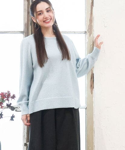 OLFAD11069 eur3 【WEB先行販売】【大きいサイズ/a.v.v×eur3】ラメスパンコールニット