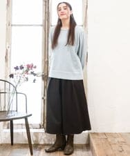 OLFAD11069 eur3(エウルキューブ) 【WEB先行販売】【大きいサイズ/a.v.v×eur3】ラメスパンコールニット ライトブルー(50)