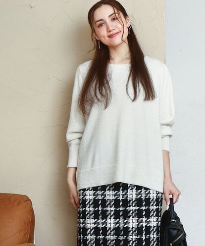 OLFAD11069 eur3 【WEB先行販売】【大きいサイズ/a.v.v×eur3】ラメスパンコールニット