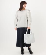 OLFAD11069 eur3(エウルキューブ) 【WEB先行販売】【大きいサイズ/a.v.v×eur3】ラメスパンコールニット グレー(92)