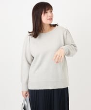 OLFAD11069 eur3(エウルキューブ) 【WEB先行販売】【大きいサイズ/a.v.v×eur3】ラメスパンコールニット グレー(92)