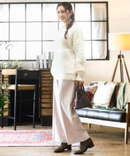 OLFAD12089 eur3(エウルキューブ) 【WEB先行販売】【大きいサイズ/a.v.v×eur3】ブークレーシャギーニット アイボリー(80)