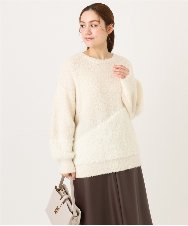 OLFAD12089 eur3(エウルキューブ) 【大きいサイズ/a.v.v×eur3】ブークレーシャギーニット アイボリー(80)