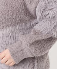 OLFAD12089 eur3(エウルキューブ) 【WEB先行販売】【大きいサイズ/a.v.v×eur3】ブークレーシャギーニット グレー(92)