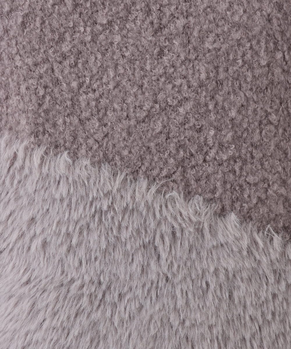 OLFAD12089 eur3(エウルキューブ) 【WEB先行販売】【大きいサイズ/a.v.v×eur3】ブークレーシャギーニット グレー(92)