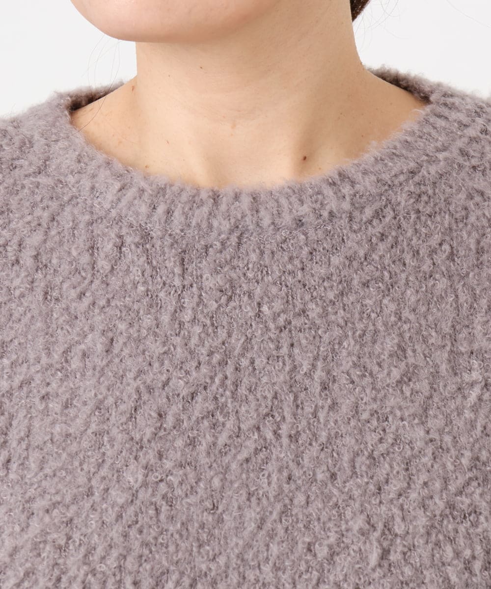 OLFAD12089 eur3(エウルキューブ) 【WEB先行販売】【大きいサイズ/a.v.v×eur3】ブークレーシャギーニット グレー(92)