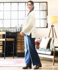 OLFAD14089 eur3(エウルキューブ) 【WEB先行販売】【大きいサイズ】ケーブルニット アイボリー(80)