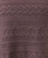 OLFAD14089 eur3(エウルキューブ) 【WEB先行販売】【大きいサイズ】ケーブルニット ダークブラウン(87)