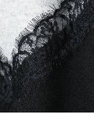 OLFAD21109 eur3(エウルキューブ) 【WEB先行販売】【大きいサイズ/LAVEANGE×eur3】レースバイカラーニット ライトグレー(91)