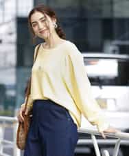 OLFAP12070 eur3(エウルキューブ) 【大きいサイズ/a.v.v×eur3】薄手タックニット ライトイエロー(20)