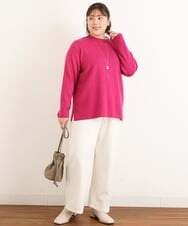OLFAS03060 eur3(エウルキューブ) 【大きいサイズ】プチハイネックニット ピンク(03)