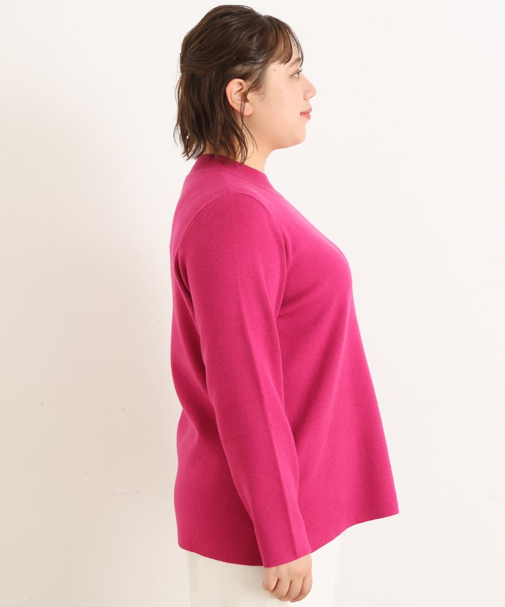 OLFAS03060 eur3(エウルキューブ) 【大きいサイズ】プチハイネックニット ピンク(03)