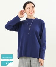 OLFAS03060 eur3(エウルキューブ) 【大きいサイズ】プチハイネックニット ネイビー(57)