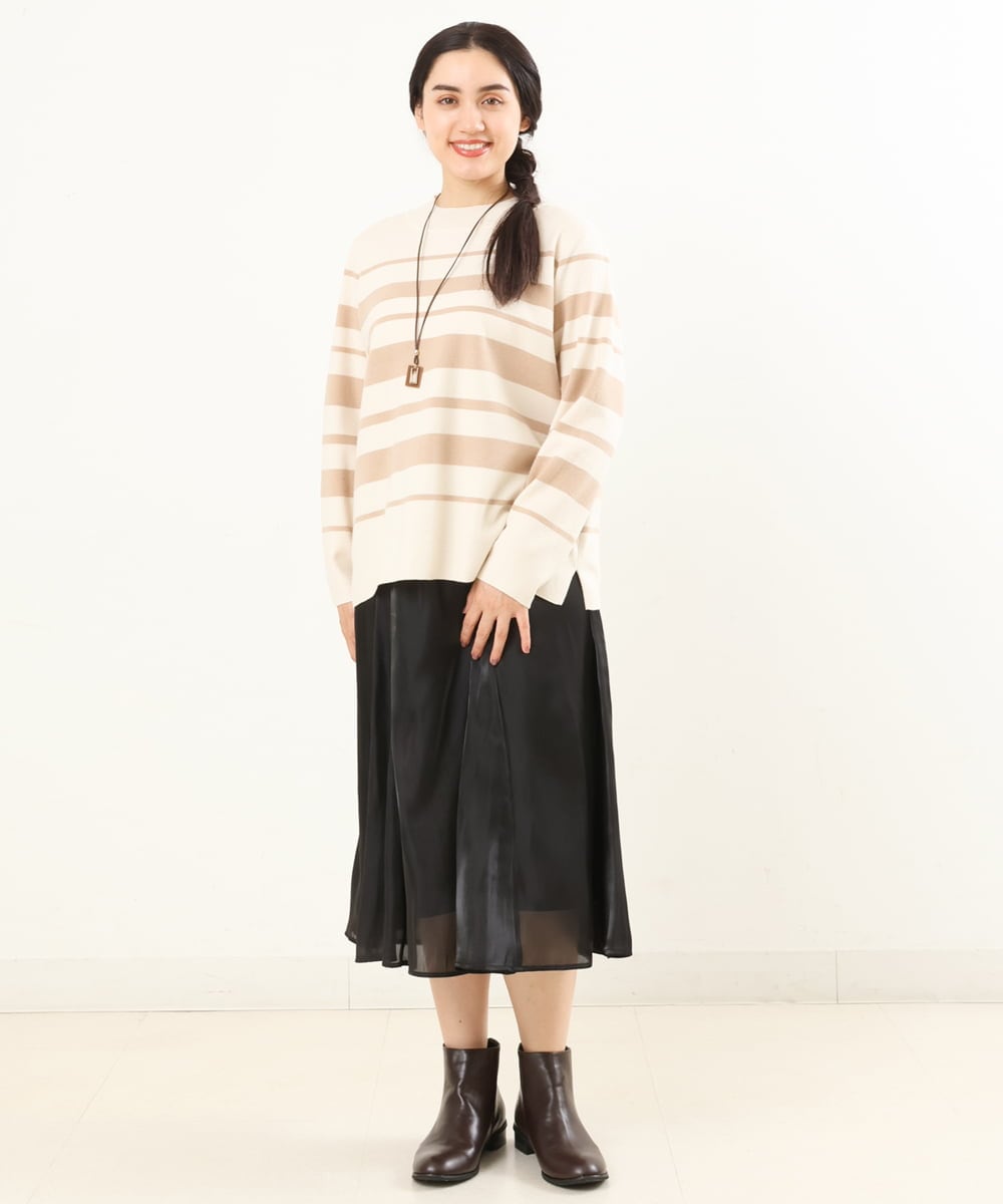 OLFAS03060 eur3(エウルキューブ) 【大きいサイズ】プチハイネックニット ベージュ(82)
