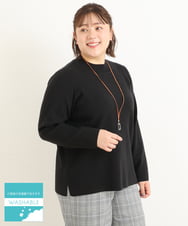 OLFAS03060 eur3(エウルキューブ) 【大きいサイズ】プチハイネックニット ブラック(94)