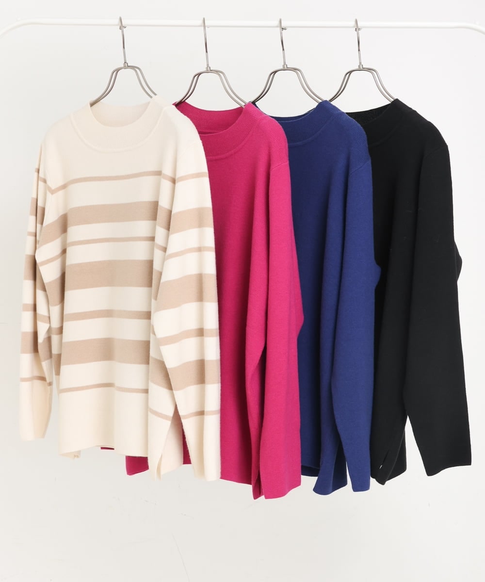 OLFAS03060 eur3(エウルキューブ) 【大きいサイズ】プチハイネックニット ブラック(94)