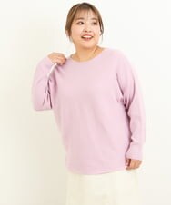 OLFAS04050 eur3(エウルキューブ) 新色追加！【大きいサイズ】横リブニット 新色！ラベンダー(60)