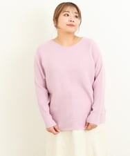 OLFAS04050 eur3(エウルキューブ) 新色追加！【大きいサイズ】横リブニット 新色！ラベンダー(60)
