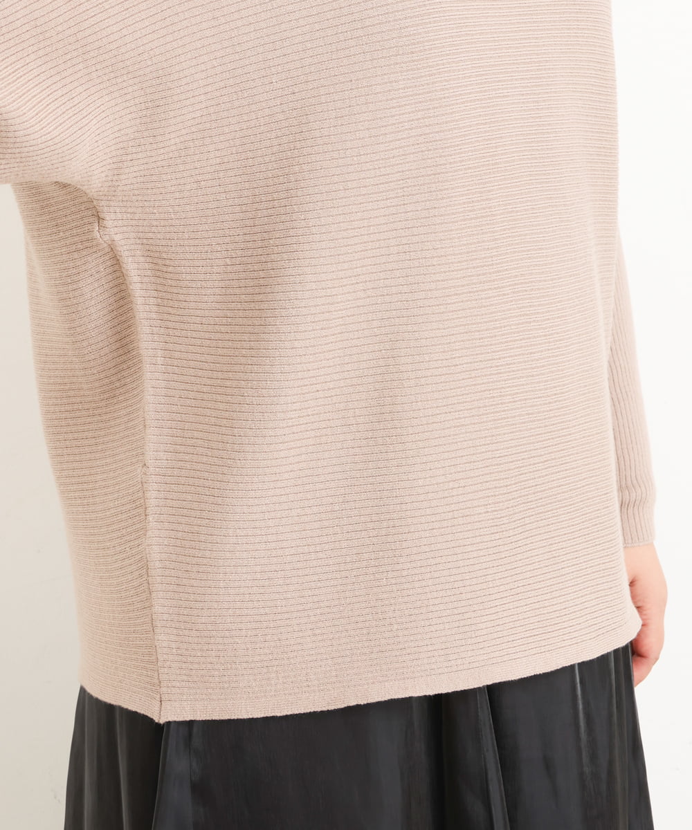 OLFAS04050 eur3(エウルキューブ) 新色追加！【大きいサイズ】横リブニット ベージュ(82)
