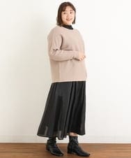 OLFAS04050 eur3(エウルキューブ) 新色追加！【大きいサイズ】横リブニット ベージュ(82)