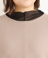 OLFAS04050 eur3(エウルキューブ) 新色追加！【大きいサイズ】横リブニット ベージュ(82)