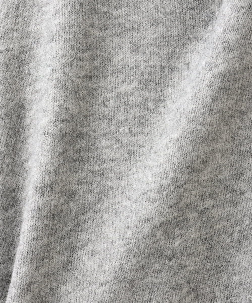 OLFAV01099 eur3(エウルキューブ) 【大きいサイズ】ふわふわヤクウールモックネックニット グレー(92)