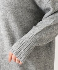 OLFAV01099 eur3(エウルキューブ) 【大きいサイズ】ふわふわヤクウールモックネックニット グレー(92)