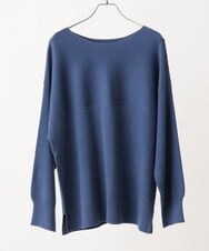 OLFAV03054 eur3(エウルキューブ) 新色追加！豊富な8色【大きいサイズ/11号サイズあり】洗えるドロップショルダーもちもちニット ブルー(55)