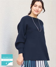OLFAV03054 eur3(エウルキューブ) 新色追加！豊富な8色【大きいサイズ/11号サイズあり】洗えるドロップショルダーもちもちニット 新色！ネイビー(57)