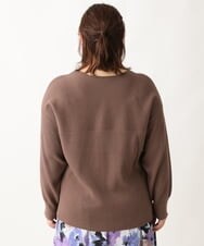 OLFAV03054 eur3(エウルキューブ) 新色追加！豊富な8色【大きいサイズ/11号サイズあり】洗えるドロップショルダーもちもちニット モカ(84)