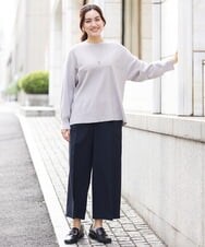 OLFAV03054 eur3(エウルキューブ) 新色追加！豊富な8色【大きいサイズ/11号サイズあり】洗えるドロップショルダーもちもちニット 新色！ライトグレー(91)