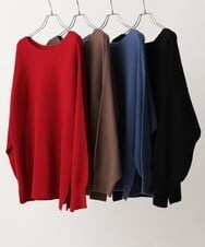 OLFAV03054 eur3(エウルキューブ) 新色追加！豊富な8色【大きいサイズ/11号サイズあり】洗えるドロップショルダーもちもちニット 新色！ライトグレー(91)