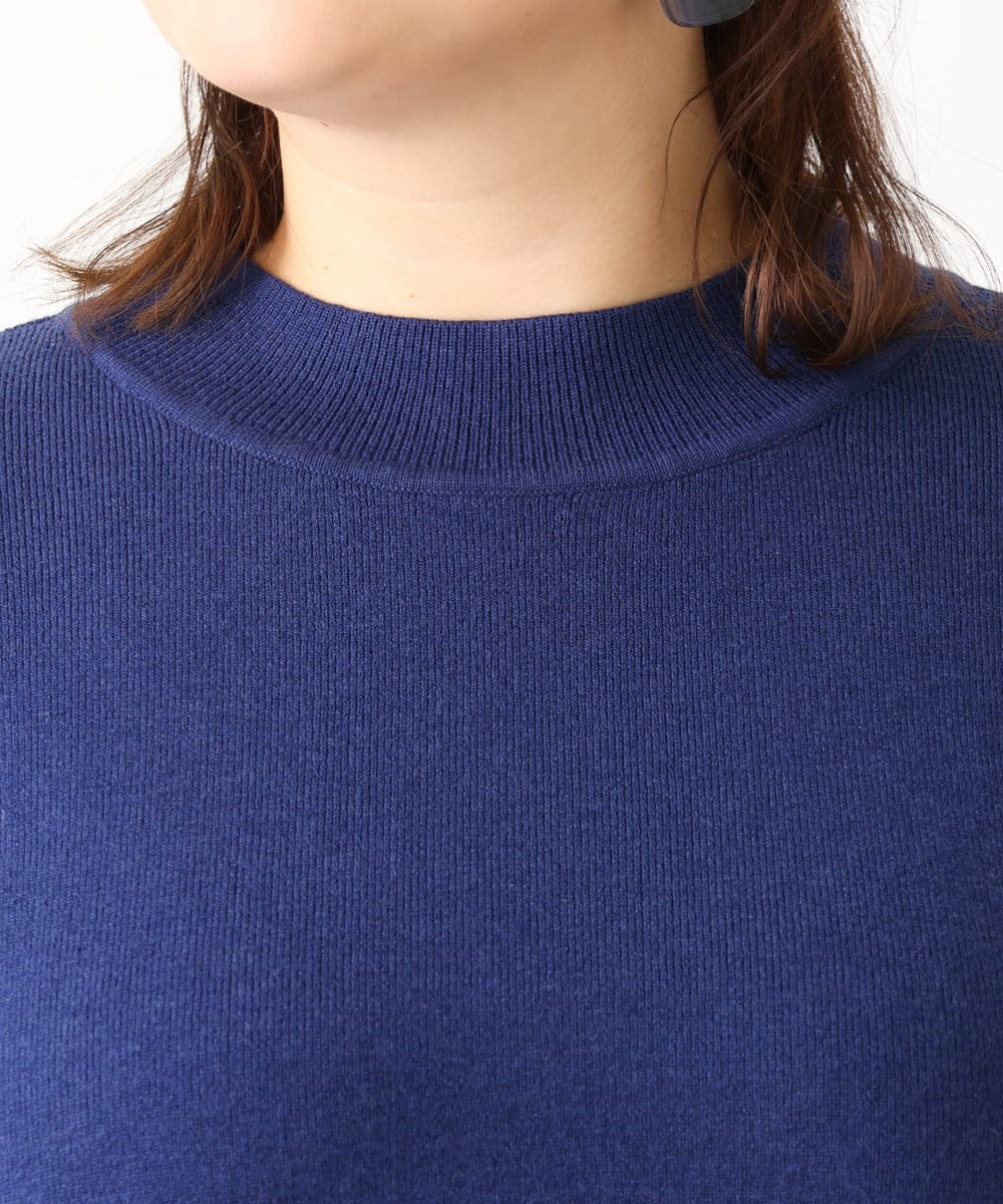 OLFAV05054 eur3(エウルキューブ) 【大きいサイズ/洗える】プチハイネックもちもちニット ブルー(55)
