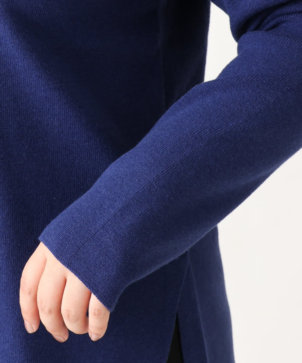 OLFAV05054 eur3(エウルキューブ) 【大きいサイズ/洗える】プチハイネックもちもちニット ブルー(55)