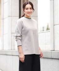 OLFAV05054 eur3(エウルキューブ) 【大きいサイズ/洗える】プチハイネックもちもちニット グレー(92)