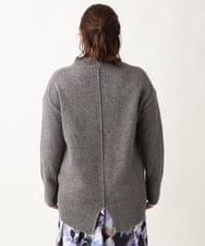 OLFAV06079 eur3(エウルキューブ) 【大きいサイズ/a.v.v×eur3】洗えるバックスリットニット ダークグレー(93)