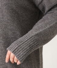 OLFAV06079 eur3(エウルキューブ) 【大きいサイズ/a.v.v×eur3】洗えるバックスリットニット ダークグレー(93)