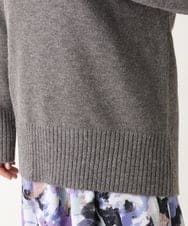 OLFAV06079 eur3(エウルキューブ) 【大きいサイズ/a.v.v×eur3】洗えるバックスリットニット ダークグレー(93)