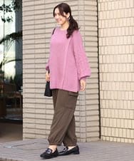 OLFAV14089 eur3(エウルキューブ) 【大きいサイズ】ふわふわケーブルニット ピンク(03)