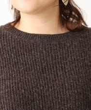 OLFAV14089 eur3(エウルキューブ) 【大きいサイズ】ふわふわケーブルニット ブラウン(87)