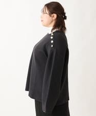 OLFAV15069 eur3(エウルキューブ) 【大きいサイズ/a.v.v×eur3】メタルボタンニット ネイビー(57)