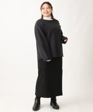 OLFAV15069 eur3(エウルキューブ) 【大きいサイズ/a.v.v×eur3】メタルボタンニット ネイビー(57)