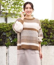 OLFAV22089 eur3(エウルキューブ) 【大きいサイズ】シャギーコンビニット ベージュ(82)